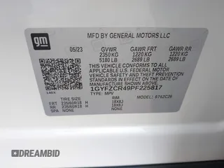 2023 Cadillac XT4 FWD Premium Luxury with VIN 1GYFZCR49PF225817, listed as a IAAI auction lot 42408494 with 5,977 mi miles and . Bid and sale history available at DreamBid. Image 9.