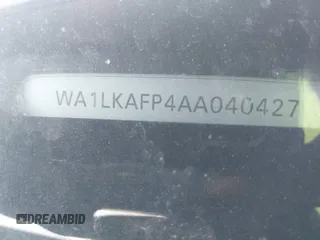 2010 Audi Q5 Premium Plus with VIN WA1LKAFP4AA040427, listed as a IAAI auction lot 41903078 with 199,409 mi miles and . Bid and sale history available at DreamBid. Image 9.