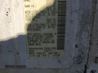 2014 Nissan NV SV with VIN 1N6AF0KY0EN106199, listed as a Copart auction lot 87584435 with 194,208 mi miles and Salvage Title. Bid and sale history available at carsss.com. Image 14.