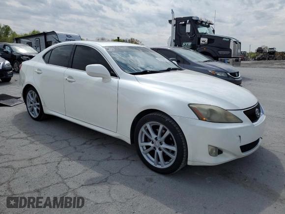 2006 Lexus IS 250 with VIN JTHBK262865016822, listed as a Copart auction lot 53750395 with 207,438 mi miles and Salvage Title. Bid and sale history available at DreamBid. Image 4.
