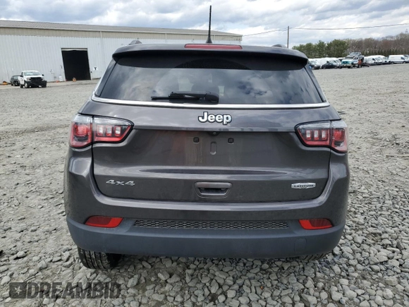2020 Jeep Compass Latitude with VIN 3C4NJDBB1LT205116, listed as a Copart auction lot 53227985 with 51,688 mi miles and Salvage title. Bid and sale history available at DreamBid. Image 6.