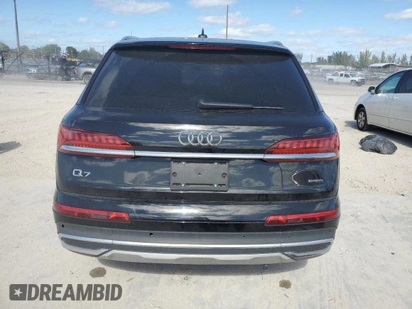 2021 Audi Q7 Premium with VIN WA1AJAF7XMD025802, listed as a Copart auction lot 87802515 with 125,460 mi miles and Non Repairable. Bid and sale history available at carsss.com. Image 6.
