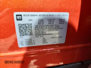 2022 Chevrolet Blazer LT z VIN 3GNKBHR44NS133097, wystawiony jako Copart lot #60976785 z przebiegiem 55 215 mil mil oraz Szkoda całkowita • Salvage title. Historia ofert i sprzedaży dostępna na DreamBid. Obrazek 13.