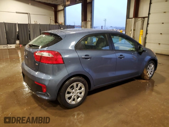2016 Kia Rio LX with VIN KNADM5A30G6639575, listed as a Copart auction lot 47887945 with 162,110 mi miles and Salvage Title. Bid and sale history available at carsss.com. Image 3.