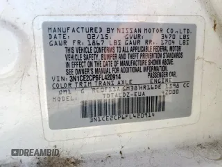 2015 Nissan Note S with VIN 3N1CE2CP6FL420914, listed as a Copart auction lot 53497155 with Not provided miles and Salvage title. Bid and sale history available at DreamBid. Image 12.