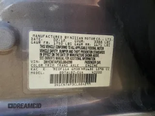 2012 Nissan Versa SL with VIN 3N1CN7AP3CL884299, listed as a Copart auction lot 49767595 with 184,242 mi miles and Salvage Title. Bid and sale history available at carsss.com. Image 12.