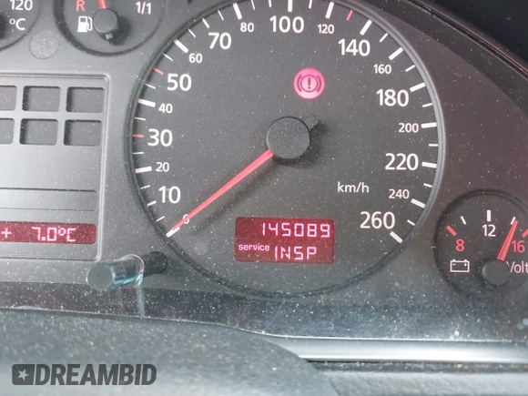 1998 Audi A4 с VIN WAUCB28D6WA189098, выставлен на аукционе IAAI как лот 41794487 с пробегом 145 089 миль миль и . История ставок и продаж доступна на DreamBid. Изображение 7.