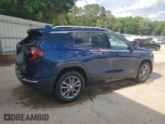 2023 GMC Terrain SLT with VIN 3GKALPEG3PL164452, listed as a Copart auction lot 55473515 with 48,586 mi miles and Salvage title. Bid and sale history available at DreamBid. Image 3.