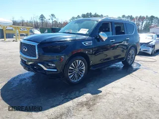 2019 Infiniti QX80 Luxe with VIN JN8AZ2NE1K9234497, listed as a IAAI auction lot 41833481 with 126,754 mi miles and . Bid and sale history available at DreamBid. Image 2.
