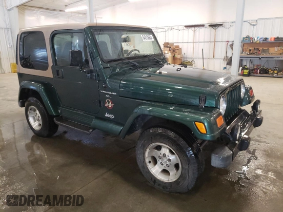 2000 Jeep Wrangler Sahara with VIN 1J4FA59S2YP778631, listed as a Copart auction lot 54313665 with 160,683 mi miles and Salvage Title. Bid and sale history available at carsss.com. Image 4.