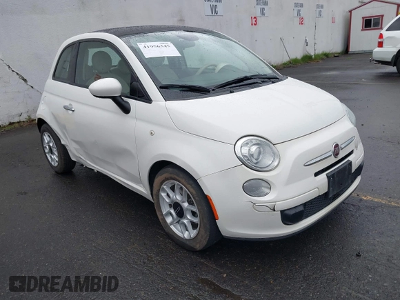 2014 FIAT 500 Pop with VIN 3C3CFFAR7ET223761, listed as a IAAI auction lot 41956345 with 119,946 mi miles. Bid and sale history available at carsss.com. Image 1.