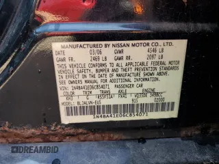 2006 Nissan Maxima 3.5 SE with VIN 1N4BA41E06C854071, listed as a Copart auction lot 71226654 with 144,355 mi miles and Salvage Title. Bid and sale history available at carsss.com. Image 12.