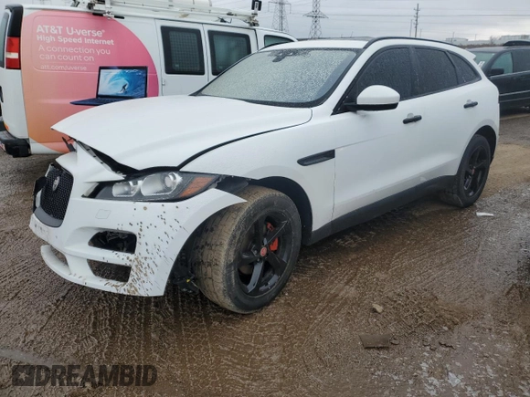 2018 Jaguar F-Pace 25t Premium z VIN SADCJ2FX1JA271384, wystawiony jako Copart lot #44005175 z przebiegiem 80 468 mil mil oraz Szkoda całkowita • Salvage title. Historia ofert i sprzedaży dostępna na DreamBid. Obrazek 1.
