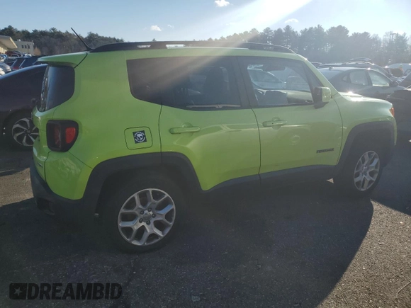 2017 Jeep Renegade Latitude with VIN ZACCJBBB0HPF45190, listed as a Copart auction lot 83895354 with 87,259 mi miles and Non Repairable. Bid and sale history available at carsss.com. Image 3.