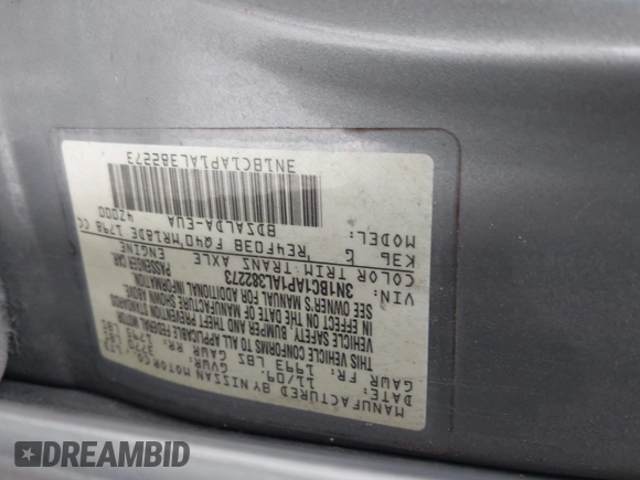 2010 Nissan Versa 1.8 S with VIN 3N1BC1AP1AL382273, listed as a IAAI auction lot 41980242 with 250,870 mi miles. Bid and sale history available at carsss.com. Image 9.