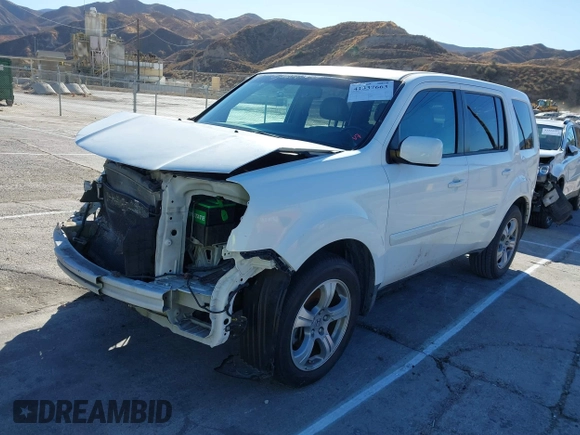 2012 Honda Pilot EX-L z VIN 5FNYF3H50CB021150, wystawiony jako IAAI lot #41337663 z przebiegiem Nie podano mil oraz . Historia ofert i sprzedaży dostępna na DreamBid. Obrazek 2.