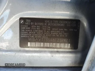 2008 BMW 3 Series 328xi z VIN WBAVT73548FZ37873, wystawiony jako Copart lot #41605795 z przebiegiem 43 445 mil mil oraz Szkoda całkowita • Salvage title. Historia ofert i sprzedaży dostępna na DreamBid. Obrazek 12.