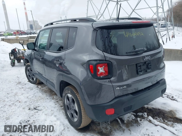 2017 Jeep Renegade Sport with VIN ZACCJBAB0HPG11643, listed as a IAAI auction lot 41604852 with 125,110 mi miles and . Bid and sale history available at carsss.com. Image 3.