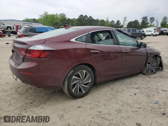 2019 Honda Insight Touring with VIN 19XZE4F90KE021222, listed as a Copart auction lot 52618265 with 98,851 mi miles and Salvage Title. Bid and sale history available at DreamBid. Image 3.