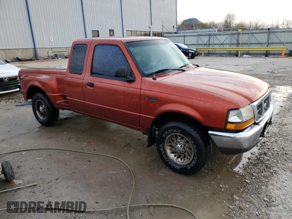 1999 Ford Ranger XL with VIN 1FTZR15V0XTA32494, listed as a Copart auction lot 49661015 with 344,858 mi miles and Non Repairable. Bid and sale history available at carsss.com. Image 4.