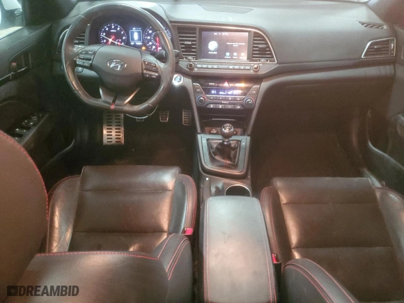 2018 Hyundai Elantra Sport with VIN KMHD04LB0JU628975, listed as a Copart auction lot 47574525 with 119,464 mi miles and Salvage Title. Bid and sale history available at carsss.com. Image 8.