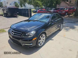 2014 Mercedes-Benz C 250 Sport with VIN WDDGF4HB3EA957269, listed as a Copart auction lot 65226545 with 100,479 mi miles and Clean title. Bid and sale history available at DreamBid. Image 2.