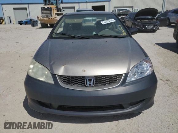 2005 Honda Civic LX with VIN 1HGEM225X5L052595, listed as a Copart auction lot 52519155 with Not Provided miles and Salvage Title. Bid and sale history available at DreamBid. Image 5.