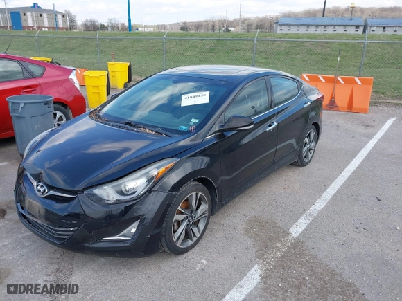 2014 Hyundai Elantra SE with VIN KMHDH4AE7EU094918, listed as a IAAI auction lot 41849150 with 101,361 mi miles. Bid and sale history available at carsss.com. Image 2.