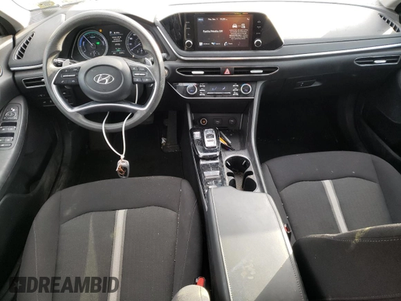 2021 Hyundai Sonata Hybrid Blue with VIN KMHL24JJ4MA018423, listed as a Copart auction lot 68838752 with 15,999 mi miles. Bid and sale history available at carsss.com. Image 8.