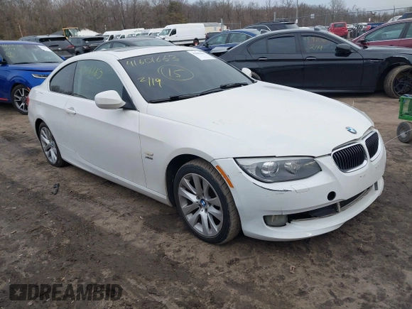 2011 BMW 3 Series 328i xDrive with VIN WBAKF5C54BE655860, listed as a IAAI auction lot 41601663 with 191,244 mi miles. Bid and sale history available at carsss.com. Image 1.