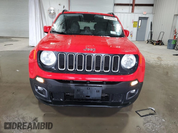 2017 Jeep Renegade Altitude with VIN ZACCJBBBXHPF84837, listed as a Copart auction lot 43204725 with 115,368 mi miles and Salvage Title. Bid and sale history available at carsss.com. Image 5.