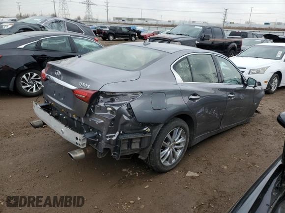 2020 Infiniti Q50 3.0t LUXE with VIN JN1EV7AR1LM254782, listed as a Copart auction lot 51922925 with Not Provided miles and Salvage Title. Bid and sale history available at carsss.com. Image 3.
