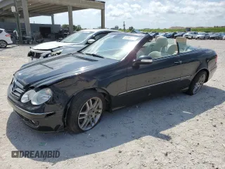 2008 Mercedes-Benz CLK-Class 3.5L with VIN WDBTK56F18F244120, listed as a Copart auction lot 52082125 with 50,101 mi miles and Non Repairable. Bid and sale history available at carsss.com. Image 1.