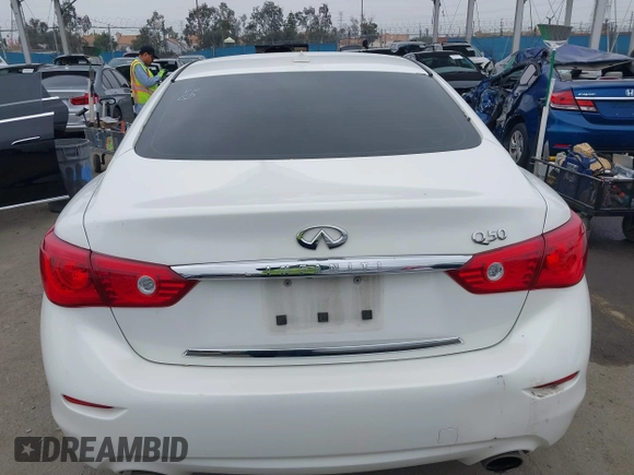2015 Infiniti Q50 Premium with VIN JN1BV7AP6FM342619, listed as a IAAI auction lot 41871222 with 162,873 mi miles. Bid and sale history available at carsss.com. Image 16.