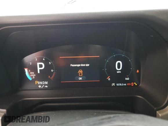 2023 Ford Bronco Raptor with VIN 1FMEE5JRXPLB90380, listed as a Copart auction lot 45163975 with 9,378 mi miles and Salvage Title. Bid and sale history available at DreamBid. Image 9.