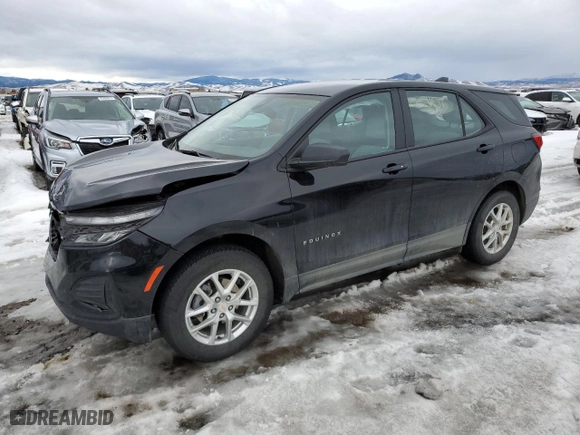2023 Chevrolet Equinox LS with VIN 3GNAXSEG1PL221869, listed as a Copart auction lot 45819025 with 17,104 mi miles and Salvage Title. Bid and sale history available at carsss.com. Image 1.