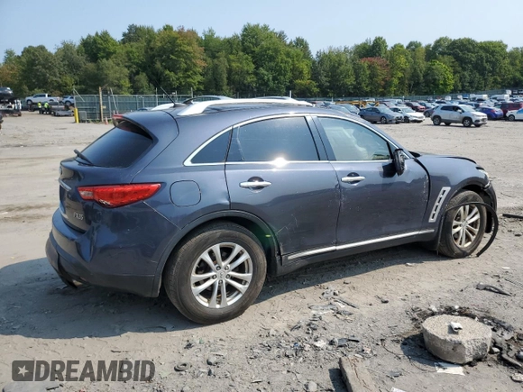 2010 Infiniti FX35 with VIN JN8AS1MW6AM853746, listed as a Copart auction lot 71623434 with 0 mi miles and Salvage Title. Bid and sale history available at carsss.com. Image 3.