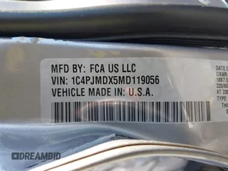 2021 Jeep Cherokee Limited with VIN 1C4PJMDX5MD119056, listed as a IAAI auction lot 41828573 with 56,507 mi miles. Bid and sale history available at carsss.com. Image 9.