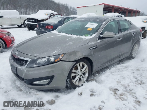 2013 Kia Optima EX with VIN 5XXGN4A70DG258168, listed as a IAAI auction lot 41209415 with 169,365 mi miles. Bid and sale history available at carsss.com. Image 2.
