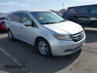 2014 Honda Odyssey EX z VIN 5FNRL5H44EB095545, wystawiony jako IAAI lot #42304377 z przebiegiem 157 268 mil mil oraz . Historia ofert i sprzedaży dostępna na DreamBid. Obrazek 1.