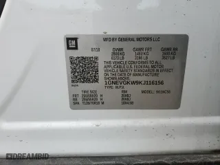 2019 Chevrolet Traverse LT Cloth with VIN 1GNEVGKW9KJ116156, listed as a Copart auction lot 52923885 with 104,747 mi miles and Salvage Title. Bid and sale history available at carsss.com. Image 15.