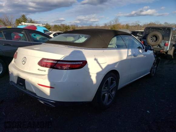 2018 Mercedes-Benz E-Class E 400 with VIN WDD1K6GB0JF038955, listed as a Copart auction lot 87763285 with 55,576 mi miles and Salvage Title. Bid and sale history available at carsss.com. Image 3.