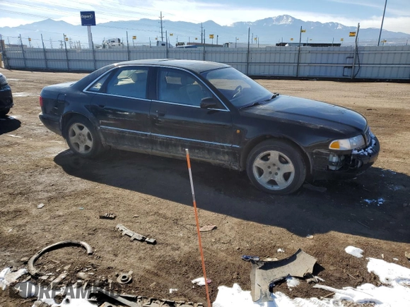 1998 Audi A8 with VIN WAUBG34D3WN007522, listed as a Copart auction lot 45497545 with 174,719 mi miles and Clean title. Bid and sale history available at DreamBid. Image 4.