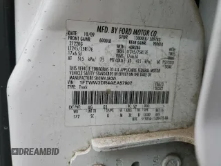 2010 Ford F-350 XL with VIN 1FTWW3DR4AEA57907, listed as a Copart auction lot 43471945 with 121,505 mi miles and Salvage title. Bid and sale history available at DreamBid. Image 12.
