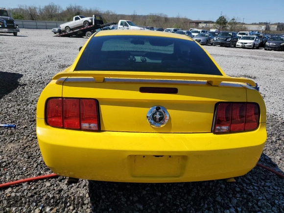 2005 Ford Mustang Deluxe with VIN 1ZVFT80N055243648, listed as a Copart auction lot 50080295 with 122,686 mi miles and Salvage Title. Bid and sale history available at carsss.com. Image 6.