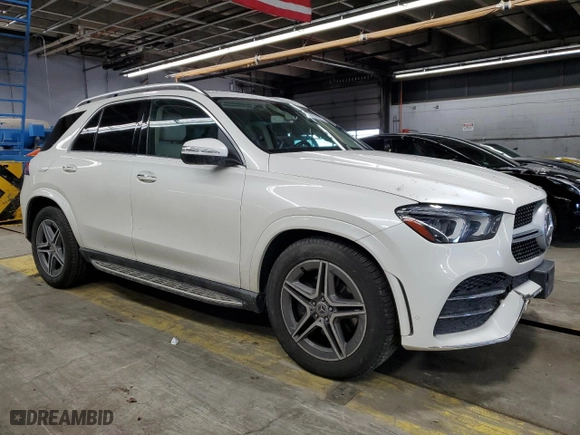 2020 Mercedes-Benz GLE with VIN 4JGFB4KB2LA136571, listed as a Copart auction lot 47412025 with 76,641 mi miles and Salvage Title. Bid and sale history available at carsss.com. Image 4.