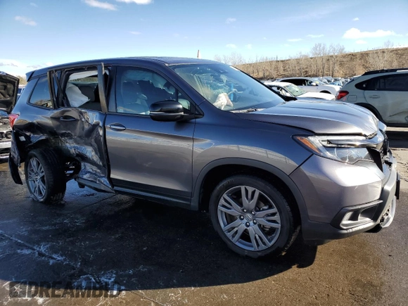 2019 Honda Passport EX-L with VIN 5FNYF8H53KB027391, listed as a Copart auction lot 87193204 with 92,870 mi miles and Salvage title. Bid and sale history available at DreamBid. Image 4.
