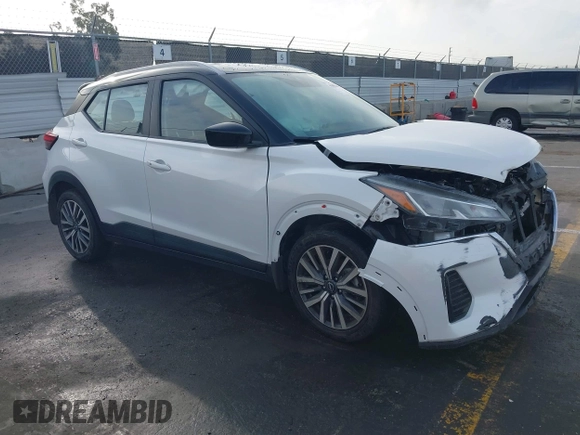 2023 Nissan Kicks SV with VIN 3N1CP5CV5PL492991, listed as a IAAI auction lot 41805445 with Not Provided miles. Bid and sale history available at carsss.com. Image 1.
