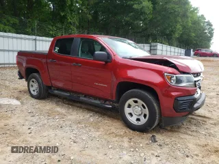 2021 Chevrolet Colorado 2WD Work Truck with VIN 1GCGSBEA9M1293385, listed as a Copart auction lot 55382135 with 39,287 mi miles and Salvage title. Bid and sale history available at DreamBid. Image 4.