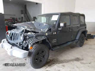 2017 Jeep Wrangler Unlimited Sport with VIN 1C4BJWDG3HL503676, listed as a IAAI auction lot 41953232 with 94,819 mi miles. Bid and sale history available at carsss.com. Image 2.